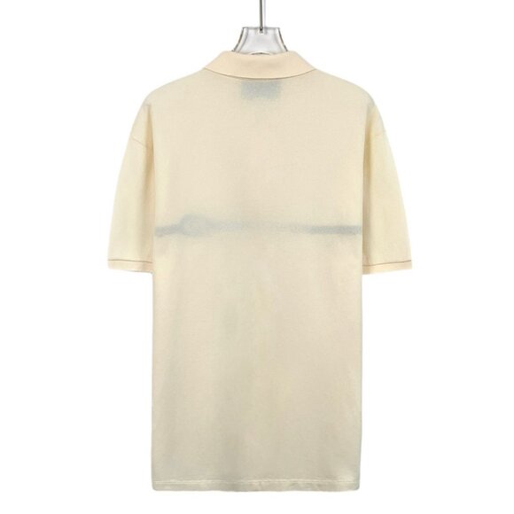 Gucci Mens Beige Polo Shirt With Embroidered Logo Short Sleeve S - Picture 2 of 7